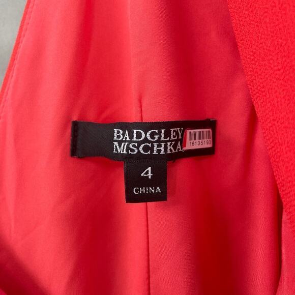 B38. Badgley Mischka Twisted Two Tone Gown Womens 4 Cocktail First Lady Romantic - Picture 8 of 8